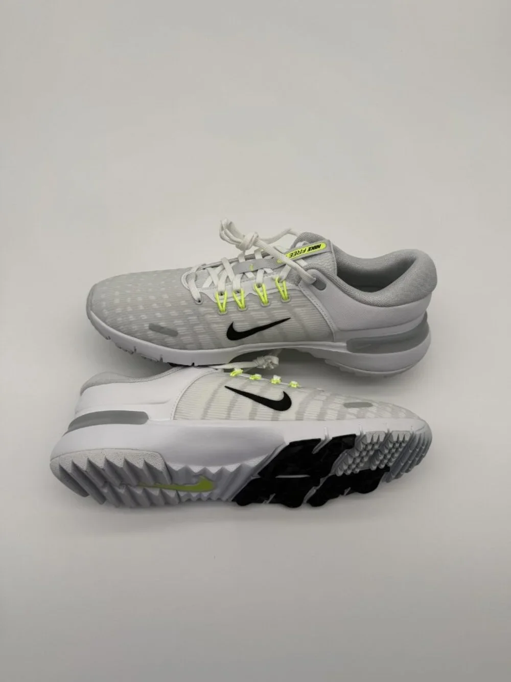 New Nike Free G Golf Spikeless Cleats Mens Size 10.5 WIDE White Black FQ7875 101